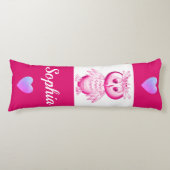 Funny Pink Owl Aangepaste kinderen Lichaamskussen (Voorkant)