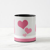 Funny Pink Owl with Hearts - mok (Midden)