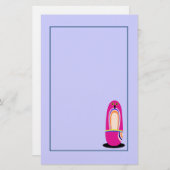 Funny Pink Penguin Cartoon Briefpapier (Voorkant / Achterkant)