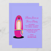 Funny Pink Penguin Cartoon Generic Party Kaart (Voorkant / Achterkant)