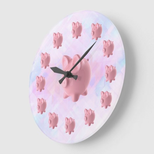 Funny Pink Pig Design Grote Klok (Hoek)