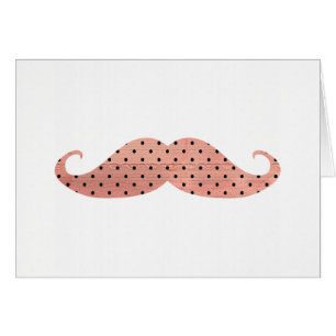 Funny Pink Polka Dots Mustache