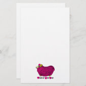 Funny Pink Ram Chinese Year Zodiak Stationery Briefpapier (Voorkant / Achterkant)