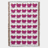 Funny Pink Ram Sheep of Goat Year Zodiac T Blanket Deken (Voorkant Verticaal)
