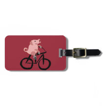 Funny Pink Riding Bicycle