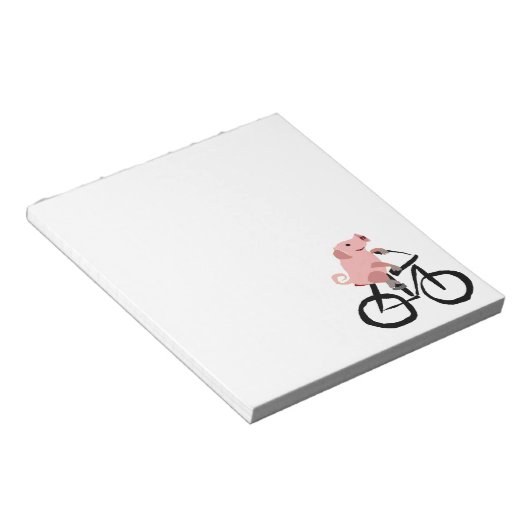 Funny Pink Riding Bicycle Notitieblok (Schuin)