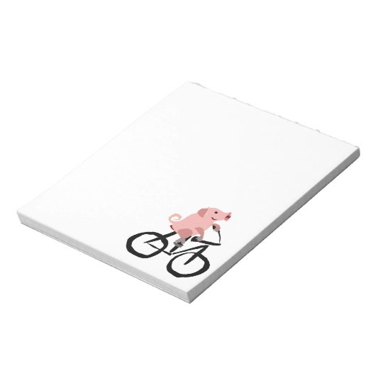 Funny Pink Riding Bicycle Notitieblok (Linkerzijde)