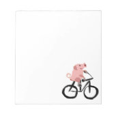 Funny Pink Riding Bicycle Notitieblok (Voorkant)