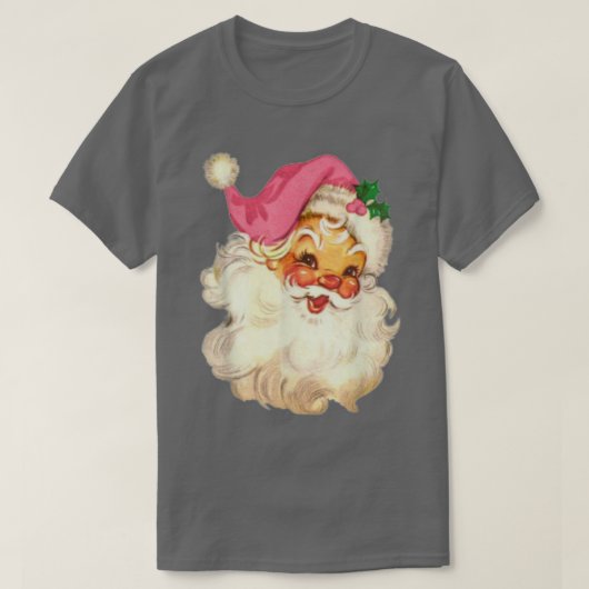 Funny  Pink Santa Claus Roze Kerstmis Desi T-shirt (Design voorkant)