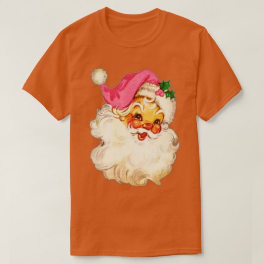 Funny  Pink Santa Claus Roze Kerstmis Desi T-shirt (Design voorkant)