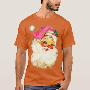 Funny Pink Santa Claus Roze Kerstmis Desi T-shirt