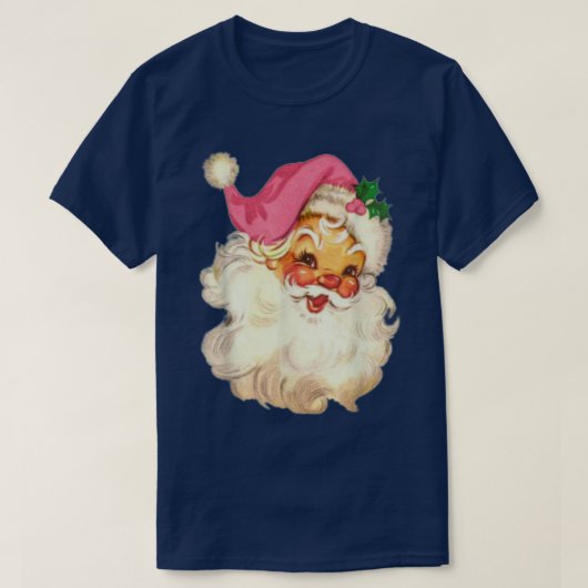 Funny  Pink Santa Claus Roze Kerstmis Desi T-shirt (Design voorkant)