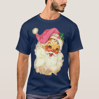 Funny Pink Santa Claus Roze Kerstmis Desi T-shirt