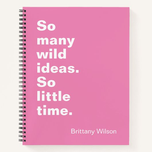 Funny Pink Spiral Notitieboek (Voorkant)