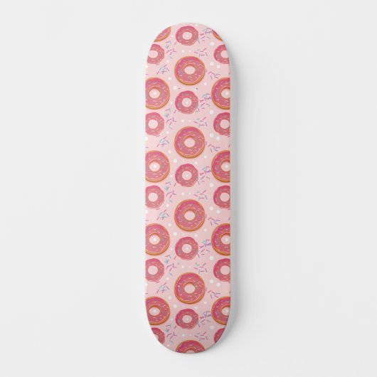 Funny Pink Sprinkle Donuts Girls Skateboard (Voorkant)