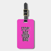 FUNNY PINK Stop! NIET UW BAG! Bagagelabel (Voorkant verticaal)