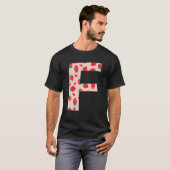 Funny Pink Strawberry Initiaal Monogram Letter F G T-shirt (Voorkant volledig)