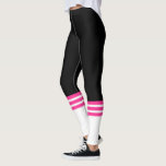 Funny Pink Team Tube Sock Leggings<br><div class="desc">Grappig en schattig team roze en zwarte buissock-leggings. Geweldig voor bruiloften en speciale gelegenheden. Bezoek mijn winkel voor het hele collectie van het draaiende ontwerp.</div>