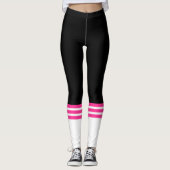 Funny Pink Team Tube Sock Leggings (Voorkant)