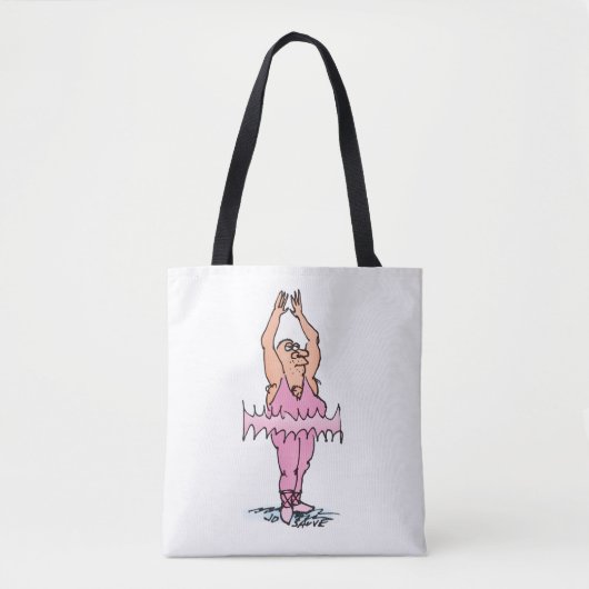 Funny Pink Tutu Ballet Guy Tote Bag (Voorkant)