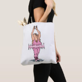 Funny Pink Tutu Ballet Guy Tote Bag (Dichtbij)