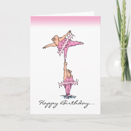 Funny Pink Tutu-kinderkaart Kaart (Voorkant)