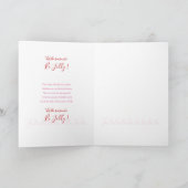 Funny Pink Waterkleurige Nutkraker Ballet Feestdagen Kaart (Binnen)