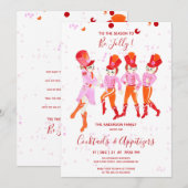 Funny Pink Waterkleurige Nutkraker Ballet Holiday Kaart (Voorkant / Achterkant)