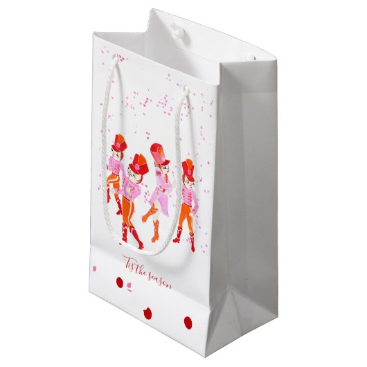 Funny Pink Waterkleurige Nutkraker Ballet Klein Cadeauzakje (Voorkant Gekanteld)