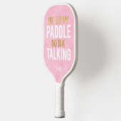 Funny Pink White Gold Pickleball Paddle (Links)
