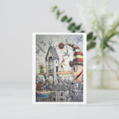 Funny Pinocchio Briefkaart (Staand voorkant)