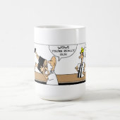 Funny Pinocchio op de balie Koffiemok (Center)