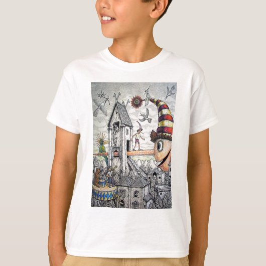 Funny Pinocchio T-shirt (Voorkant)