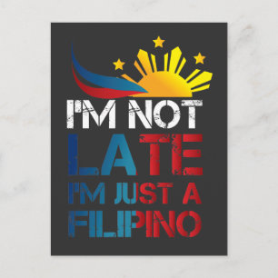 Funny Pinoy Jokes Punctuality Filipino Briefkaart