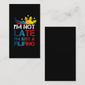 Funny Pinoy Jokes Punctuality Filipino Visitekaartje (Voorkant / Achterkant)