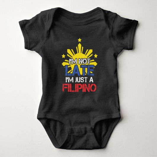 Funny Pinoy Punctuality Filipino Romper (Voorkant)