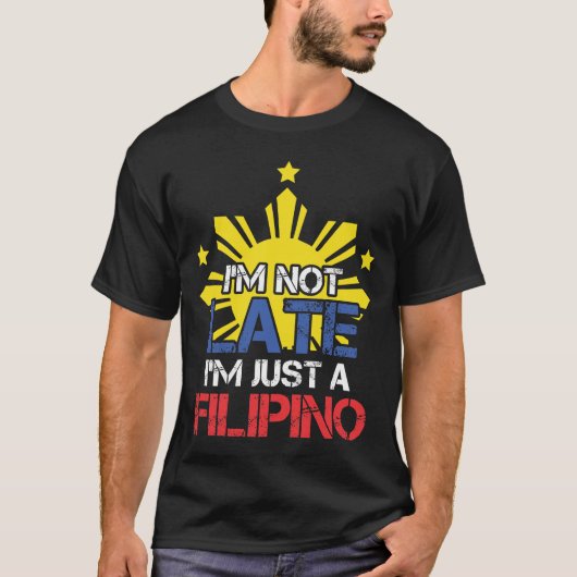 Funny Pinoy Punctuality Filipino T-shirt (Voorkant)