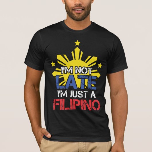Funny Pinoy Punctuality Filipino T-shirt (Voorkant)