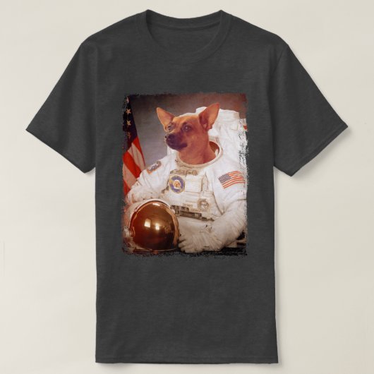 Funny Pinscher Astronaut Space Mission Animal Astr T-shirt (Design voorkant)