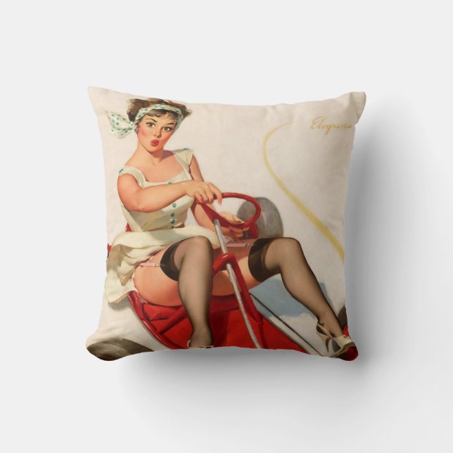 Funny pinup girl kussen (Voorkant)