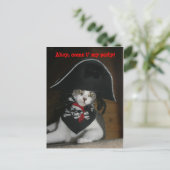  Funny Pirate Cat Briefkaart (Staand voorkant)