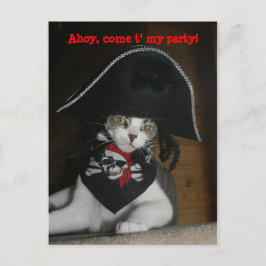 Funny Pirate Cat Briefkaart