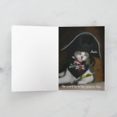 Funny Pirate Cat Kaart (Binnen)