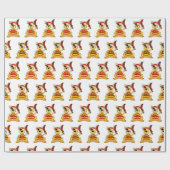 Funny Pirate Dog with Toy Sword Cadeaupapier (Vlak)