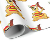 Funny Pirate Dog with Toy Sword Cadeaupapier (Rol Hoek)