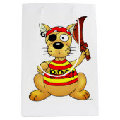 Funny Pirate Dog with Toy Sword Medium Cadeauzakje (Voorkant)