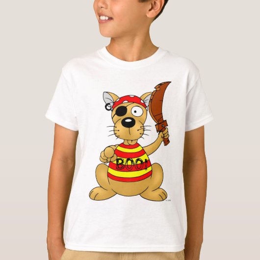 Funny Pirate Dog with Toy Sword T-shirt (Voorkant)