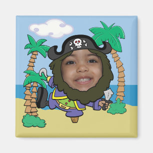 Funny Pirate Face snijdt Sjabloon Magnet uit