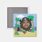 Funny Pirate Face Uitgesneden Sjabloon Magnet (Voorkant / Achterkant)