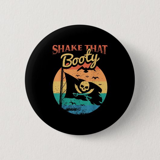 Funny Pirate Freebooter Buccaneer Caribbean Advent Ronde Button 5,7 Cm (Voorkant)